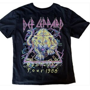 Def Leppard Black Graphic Kids T-Shirt